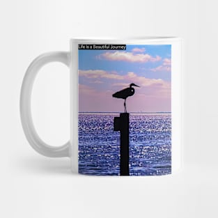 Majestic Great Blue Heron - Life Is A Journey Mug